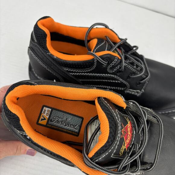 Thorogood Oxford Safety Shoes Mens Size 8.5 Black Leather Composite Toe ASTM EH - Picture 7 of 12
